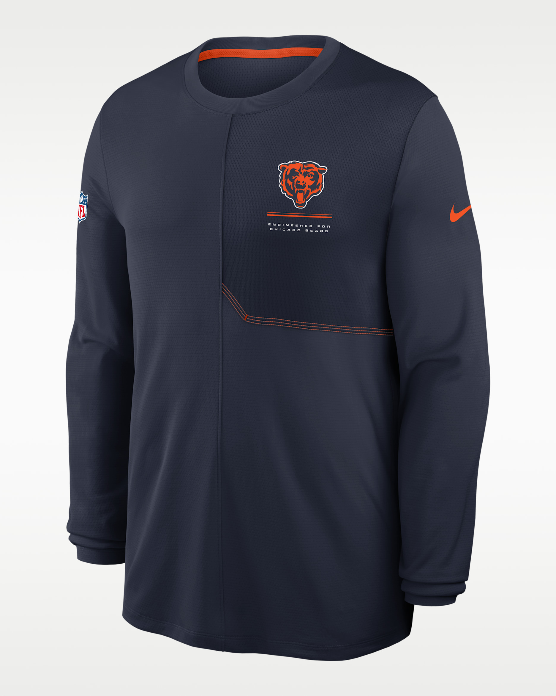 Chicago Bears Sideline Coach Men's Nike Dri-FIT NFL Long-Sleeve